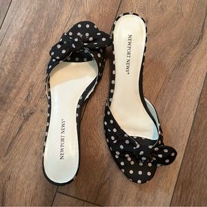 Very Cute Black with White Dots Sandals. Great Condition. $12